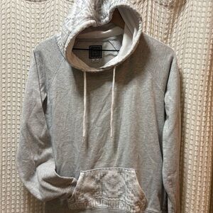 Stylish Gray Patterned Hoodie